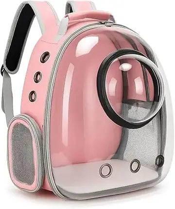 Mochila cápsula transparente para gatos